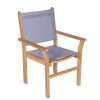 Royal Teak Collection Gray Captiva Sling Stackable Dining Arm Chair – CAPG