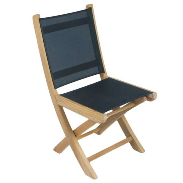 Royal Teak Collection Black Sailmate Folding Side Chair – SMSB