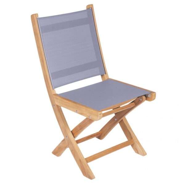Royal Teak Collection Gray Sailmate Folding Side Chair – SMSG