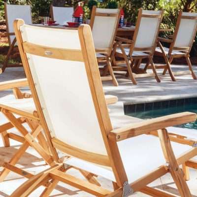 Royal Teak Collection White Steamer Sling