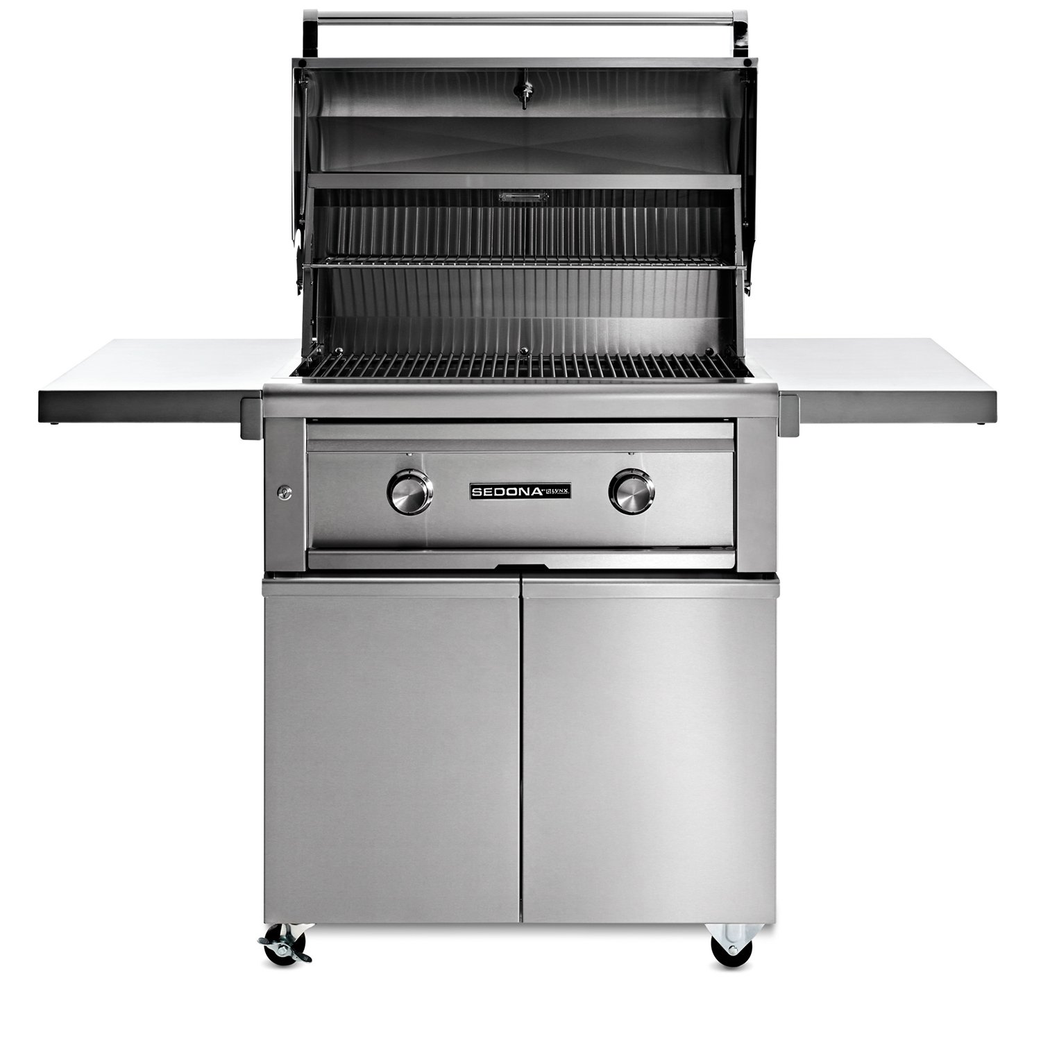 Lynx_L501S301CART_SedonaFreestandingGrill_30_StainlessSteel_Open01 Lynx Sedona 30" Freestanding Grill Open no light