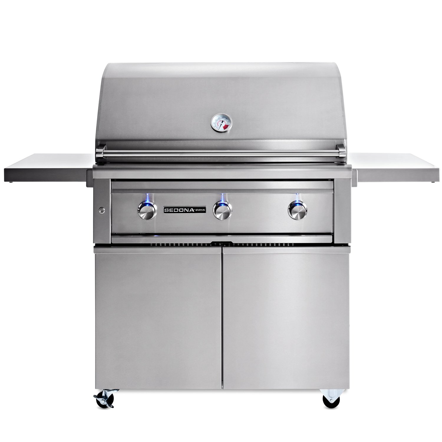 Lynx_L601S361CART_SedonaFreestandingGrill_36_StainlessSteel_LightOn01 Lynx Sedona 36" Freestanding Grill
