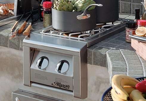 alfresco side burners at the outdoor store