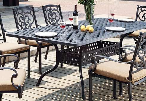 outdoor tables at the outdoor store