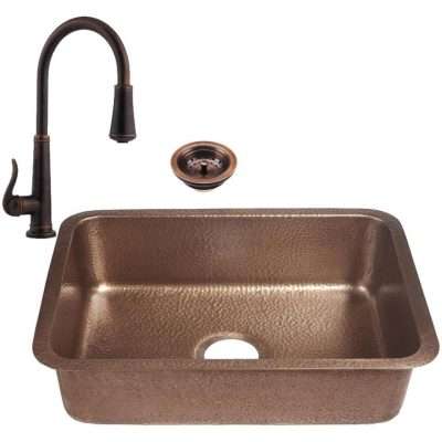 Rcs Outdoor Sinks Bars At The Rcs 23 X 17 Copper Undermount Sink Plus Faucet