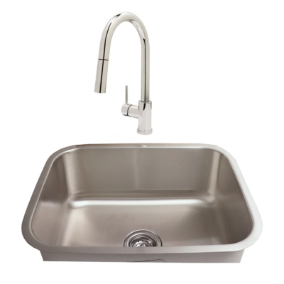 RCS 23 X 18 18-Gauge Stainless Steel Undermount Sink With Hot/Cold Faucet - RSNK2