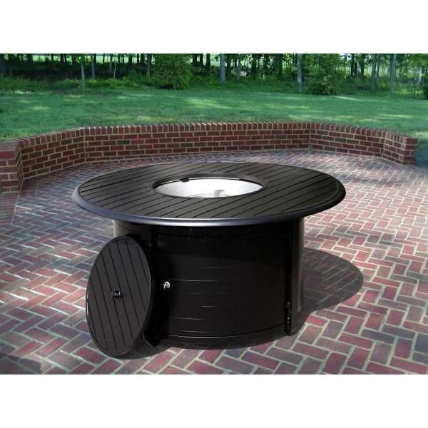 AZ Patio Heaters Round Bronze Slatted Fire Pit