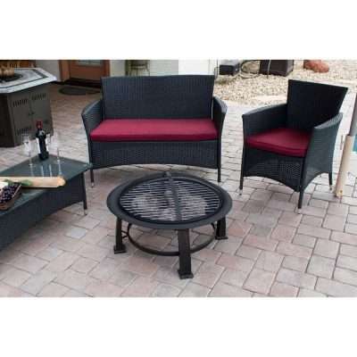 AZ Patio Heaters 30-Inch Wood Burning Cooking Fire Pit
