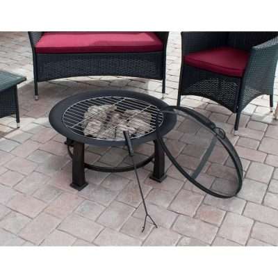 AZ Patio Heaters 30-Inch Wood Burning Cooking Fire Pit