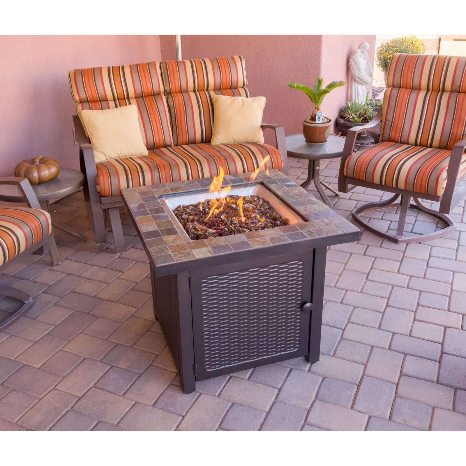 AZ Patio Heaters Square Slate Fire Pit | The Outdoor Store