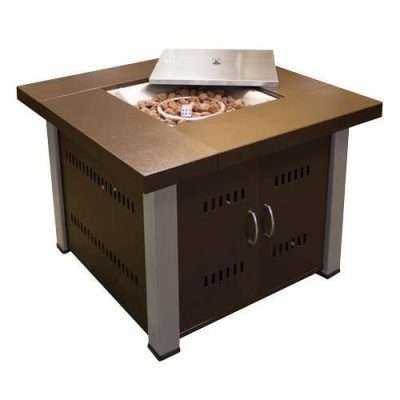 AZ Patio Heaters Bronze and Steel Square Fire Pit