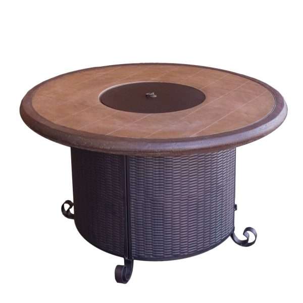 AZ Patio Heaters Round Faux Stone Fire Pit