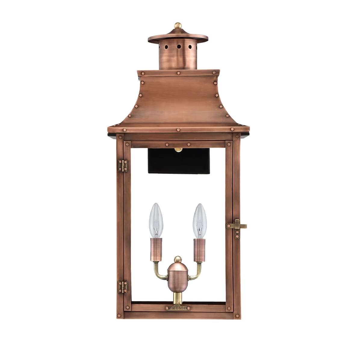 Primo Royal Copper Outdoor Wall Lantern 2 light candelabra Primo Royal 20-Inch Lantern