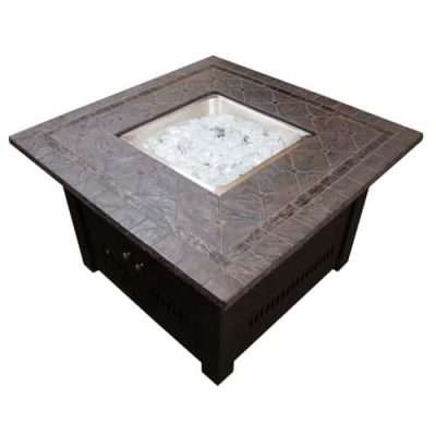 AZ Patio Heaters Square Faux Stone Fire Pit