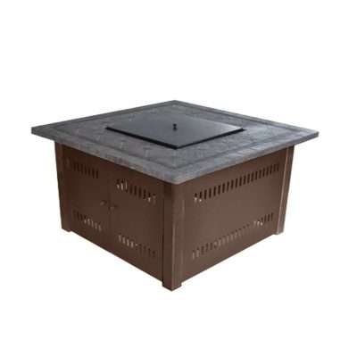 AZ Patio Heaters Square Faux Stone Fire Pit