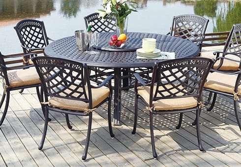 metal patio furniture at the outdoor store