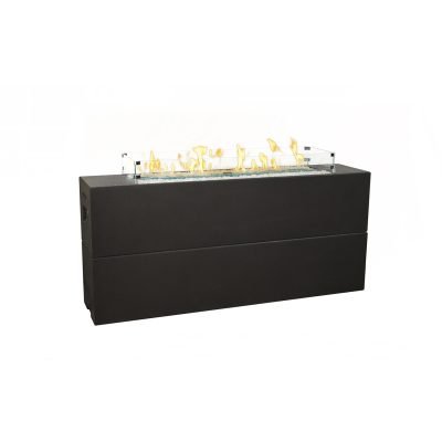 American Fyre Designs Milan Tall Linear Firetable Black Lava