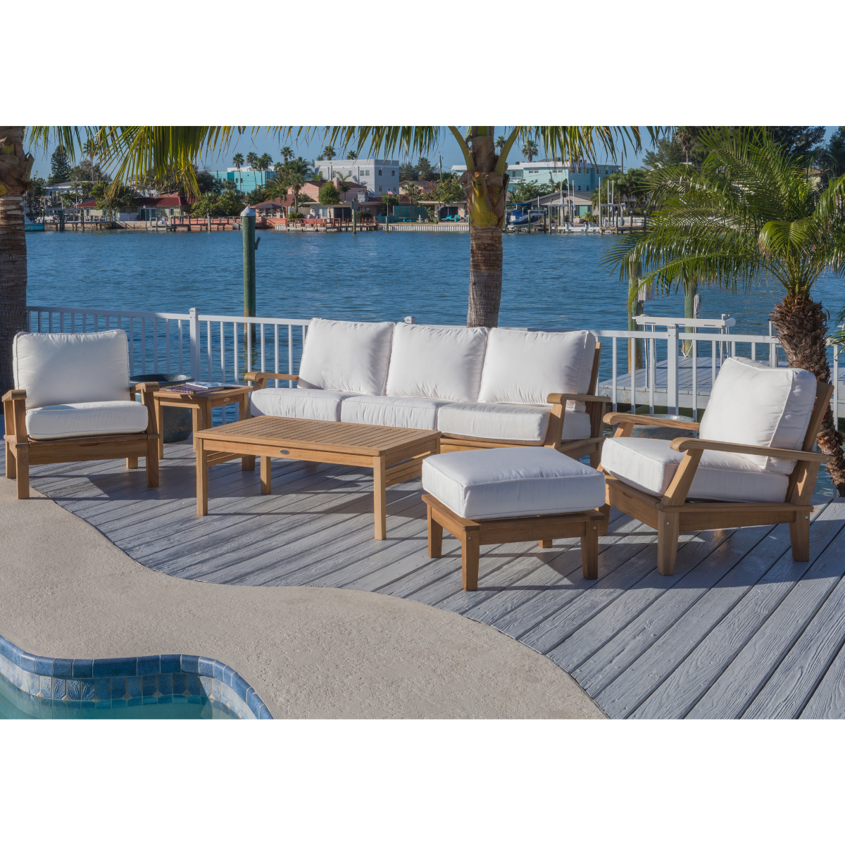 Royal Teak Collection 6-Piece Miami Conversation Set Royal Teak Collection 6-Piece Miami Conversation Set
