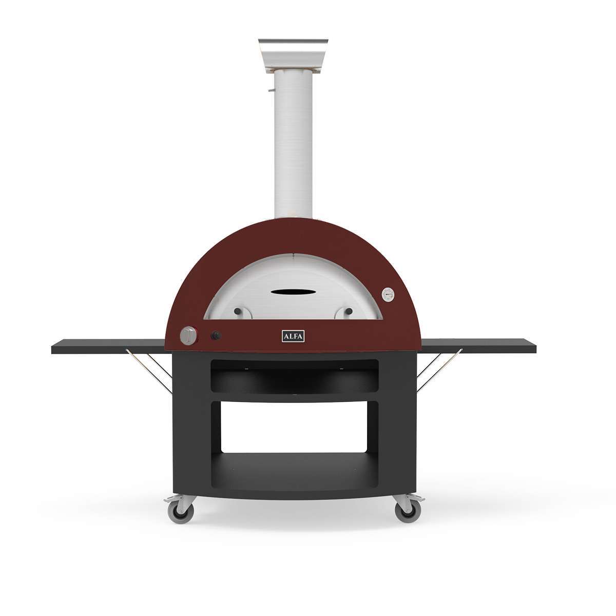 BASE 5 PizzeAntique Red Alfa Moderno 5 Pizze Freestanding Gas Pizza Oven