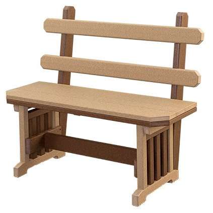 Finch Mission 28-Inch Backed Bench