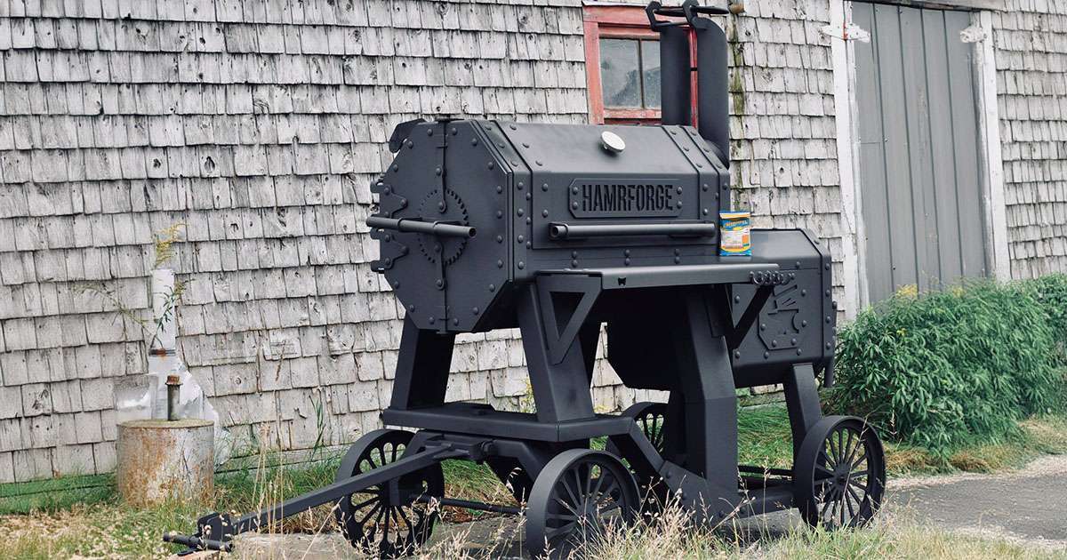 Smoked Chex Mix on the Hamrforge Beast