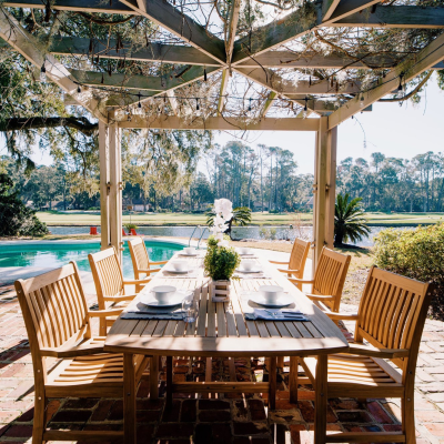 Royal Teak Collection 7-Piece Expansion Table Dining Set