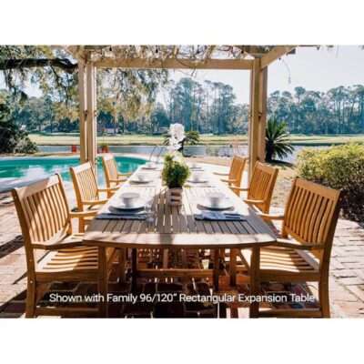 Royal Teak Collection 7-Piece Expansion Table Dining Set