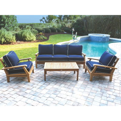 Royal Teak Collection 4-Piece Miami Conversation Set