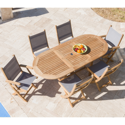 Royal Teak Collection 7-Piece SailMate Dining Set