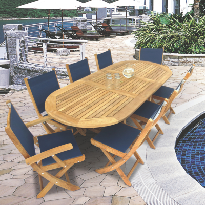 Royal Teak Collection 9-Piece Sailmate Dining Set