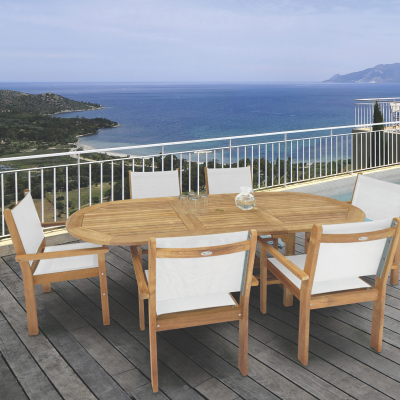 Royal Teak Collection 7-Piece Captiva Dining Set