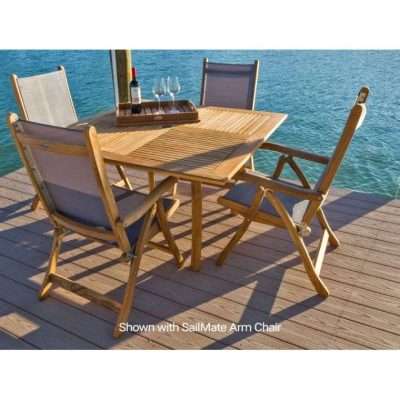 Royal Teak 5-Piece 50-Inch Square Dining Set
