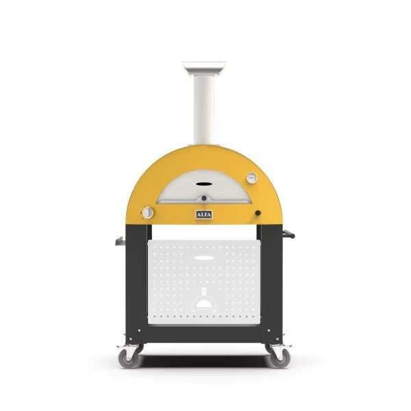 Alfa Moderno 2 Pizze Freestanding Gas Pizza Oven Fire Yellow