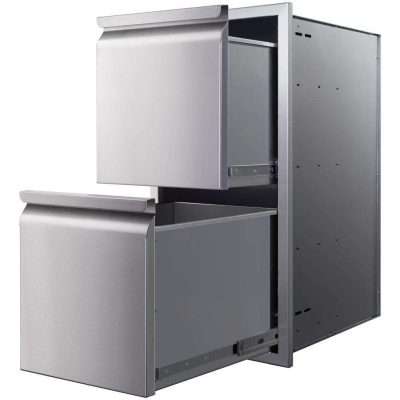 Memphis Grills 15" Double Access Drawer Side Open