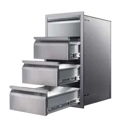 Memphis Grills 15" Quadruple Access Drawer Side Open