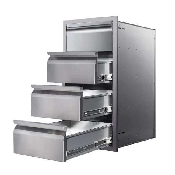 Memphis Grills 15" Quadruple Access Drawer Side Open