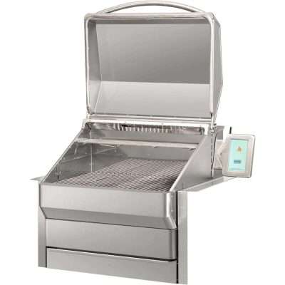Memphis Grills 28" Pro ITC3 WiFi Built-In Pellet Grill Open Side