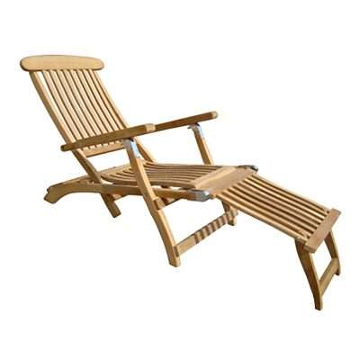 Royal teak steamer lounger
