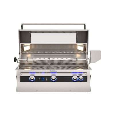 Fire Magic Echelon Diamond E790i Gas Grill with digital thermometer Open