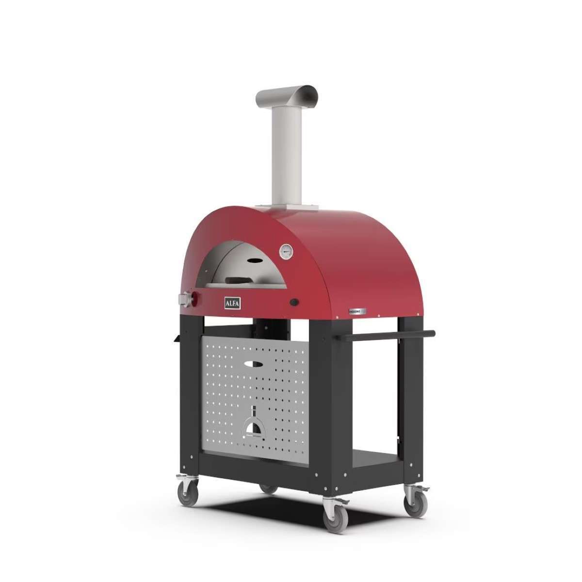 Alfa Moderno 3 Pizze Freestanding Gas Pizza Oven Antique Red 3 (2)