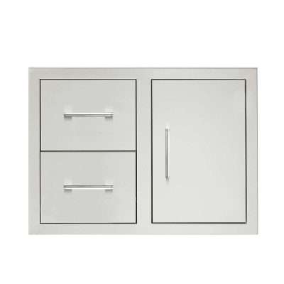 TrueFlame 33" 2-Drawer & Access Door Combo Masonry Frame Return