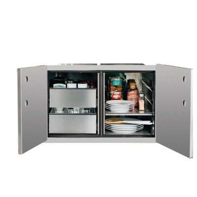 TrueFlame 36" 2-Drawer Dry Storage Pantry and Enclosed Cabinet Combo