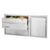 Twin Eagles 42" Warming Drawer Combo with Tank Bin