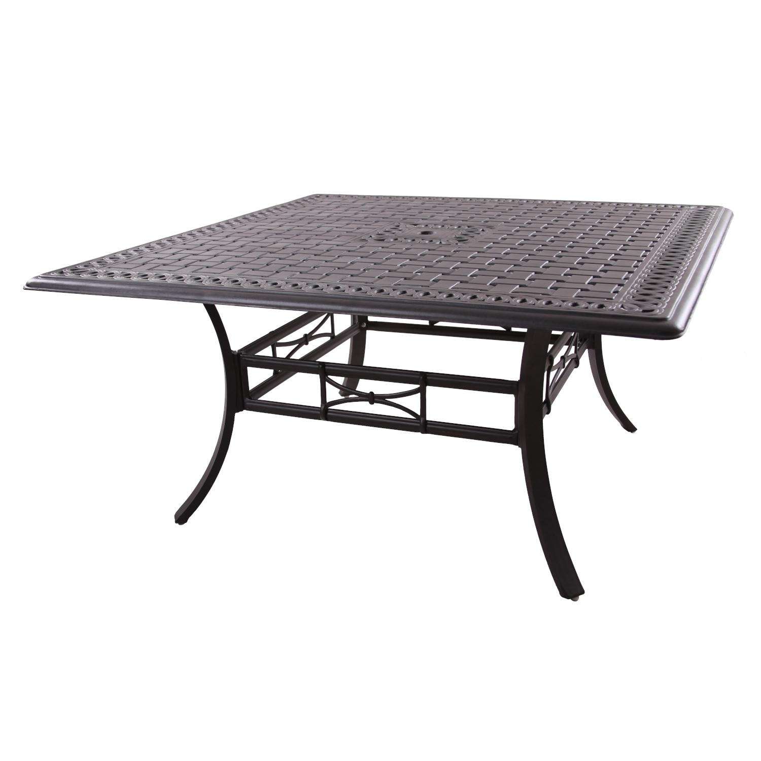 Mountain View 3 Darlee Mountain View 9 Piece Cast Aluminum Sling Patio Bar Set W/ Square Counter Height Table