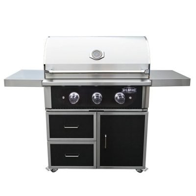 Wildfire 30" Freestanding Gas Grill - WF-CART30-CGG-BSS + WF-PRO30G-RH