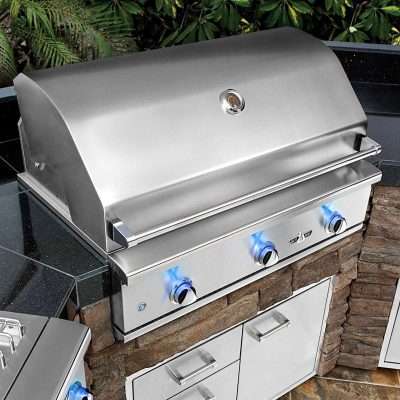 32" 3-Burner Built-In Gas Grill with Rotisserie & Sear Zone