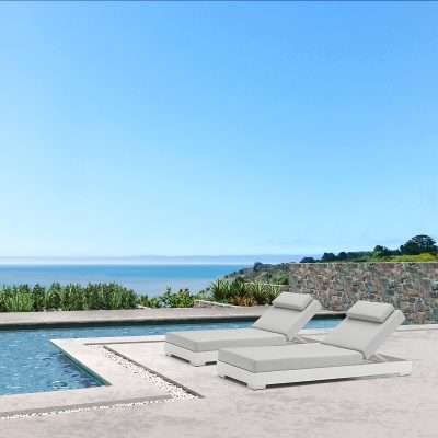 Couture Jardin SKY Chaise Lounge White lifestlye