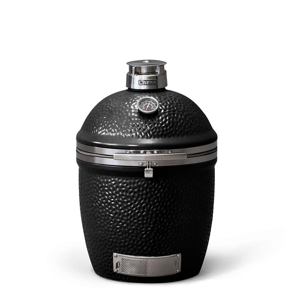 lynx-kamado-Black Lynx 18" Ceramic Kamado Grill With Rotisserie Black