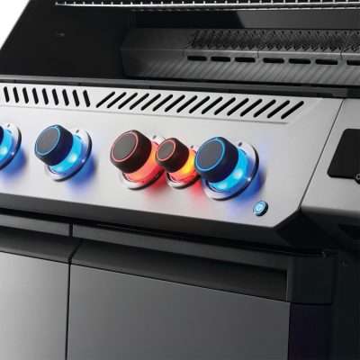 Napoleon Connected Gas Grill with Infrared Side and Rear Burners Knobs