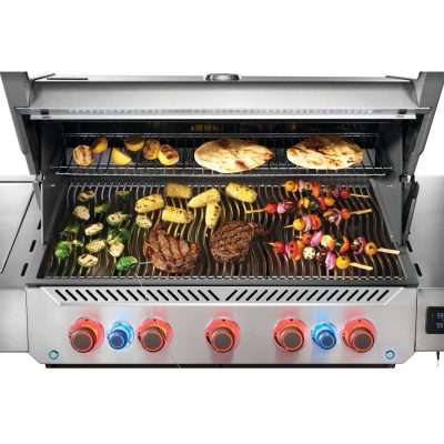Napoleon Connected Gas Grill with Infrared Side and Rear Burners food
